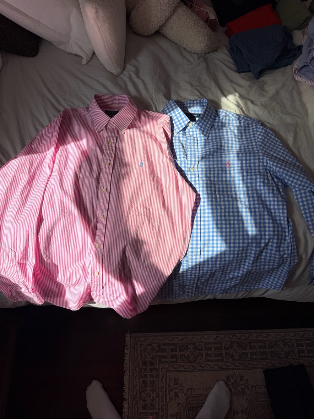 Polo by Ralph Lauren Pink Stripe & Blue Gingham Button-Down Shirts